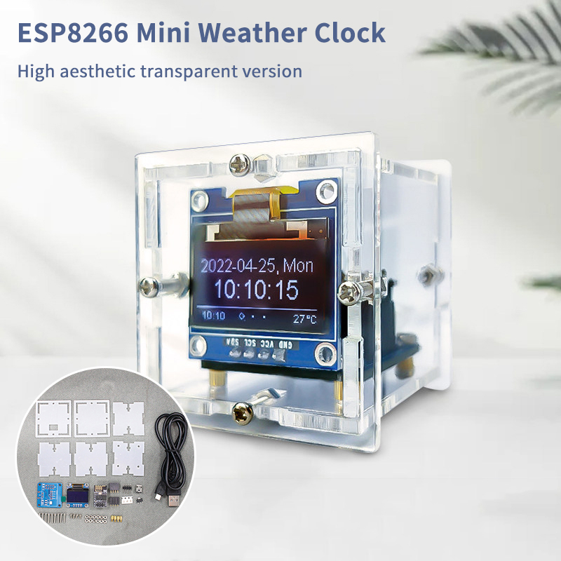 Esp8266 - Kit Jam Cuaca Mini ESP8266 Proyek