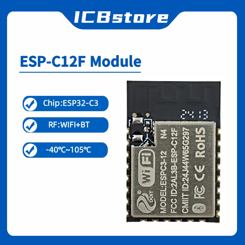 Esp32 Wifi Bluetooth Module - Modul Seri ESP32-C3 ESP-C12F Modul Bluetooth