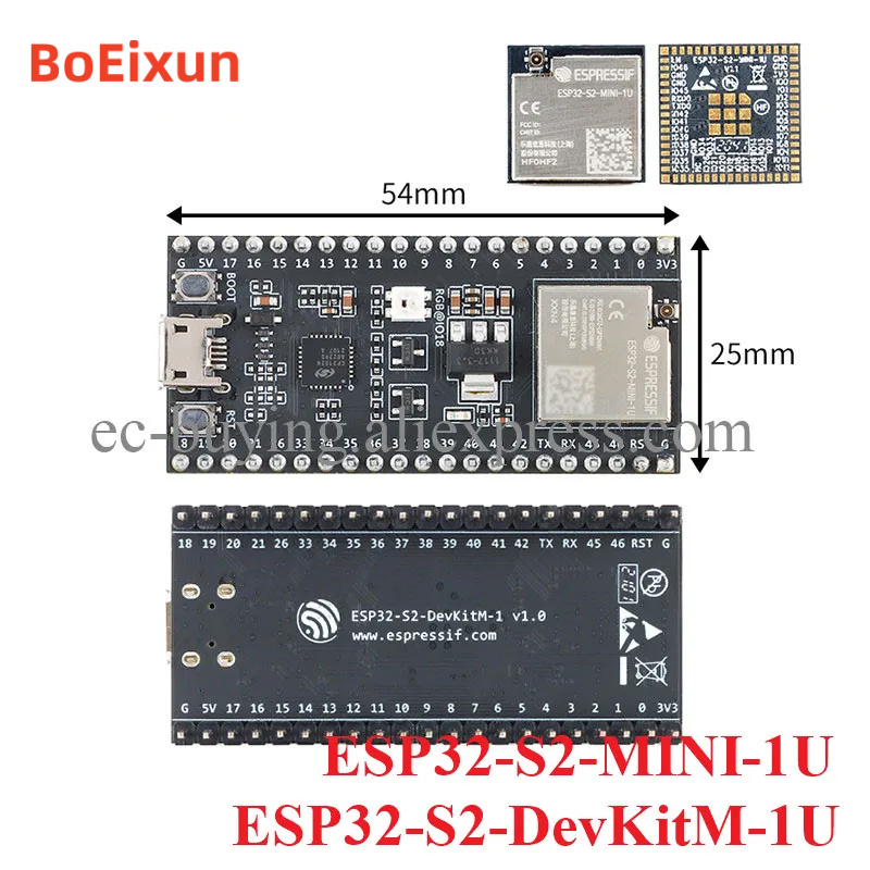 Esp32 S2 - ESP32-S2-DevKitM-1U Papan Pengembangan ESP32 ESP32-S2 ESP32-S2-MINI-1