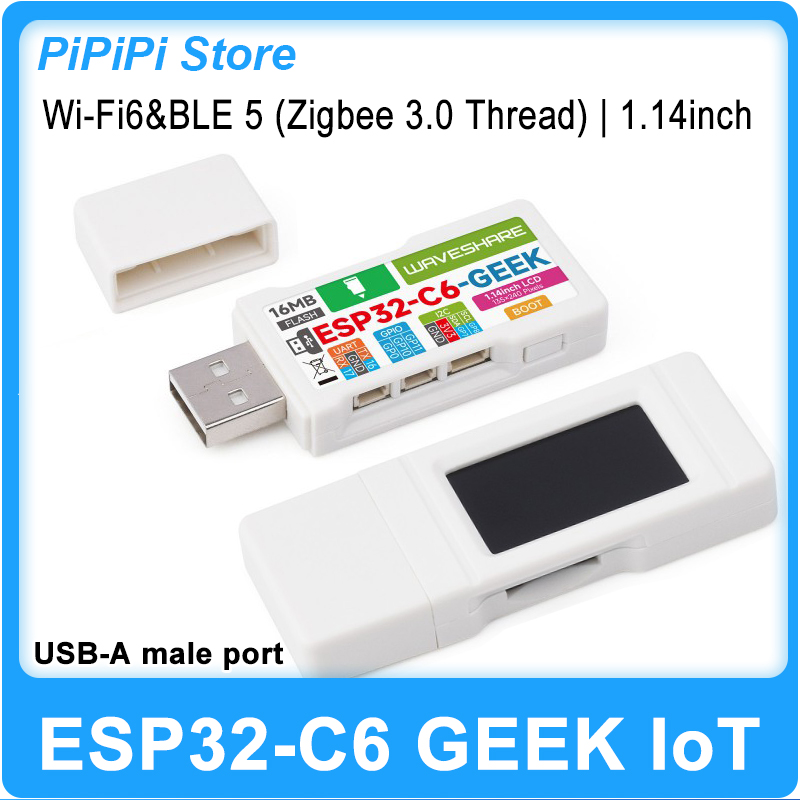 Esp32 C6 - Papan Pengembangan ESP32-C6 GEEK Layar LCD