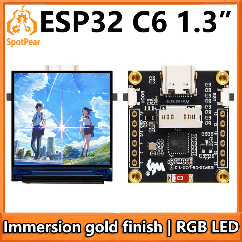 Espressif Esp32 - ESP32-C6 Papan Pengembangan LCD Layar 1.3