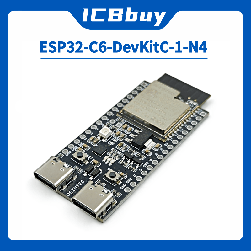 Esp32 Devkit - ESP32-C6-DevKitC-1 ESP32-C6 Papan Inti WIFI6 BLE