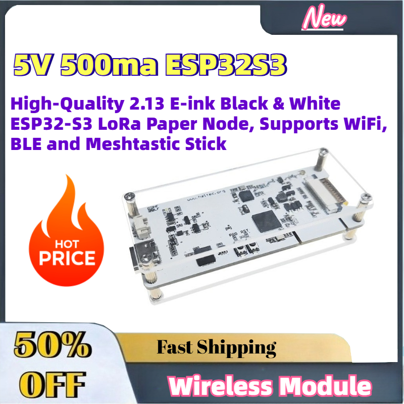 Esp32 S2 - Node Kertas ESP32-S3 LoRa E-ink Hitam