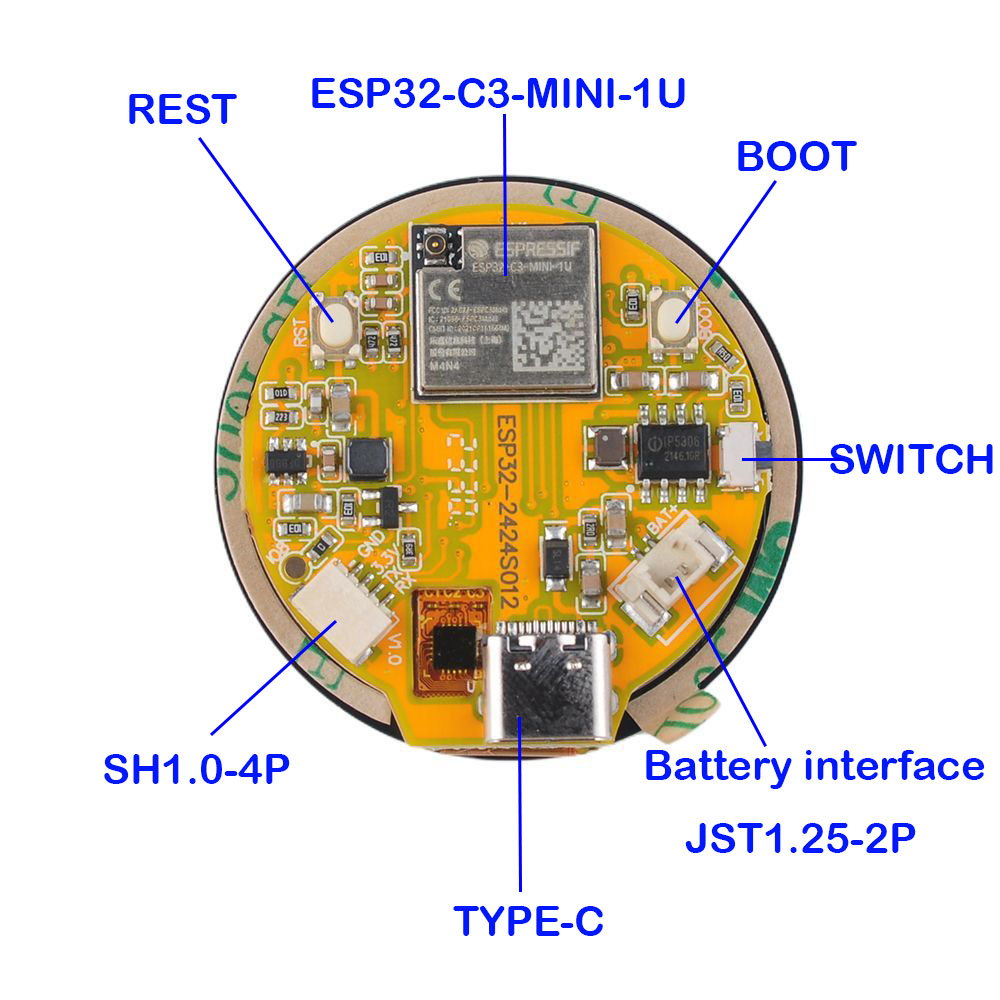 Layar ESP32 1.28 inci ESP32-C3 - Esp32 C3 ulasan dan harga