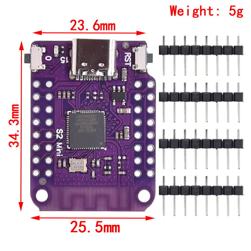 ESP32 S2 Mini v300-lolin WIFI  - Esp32 S2 ulasan dan harga