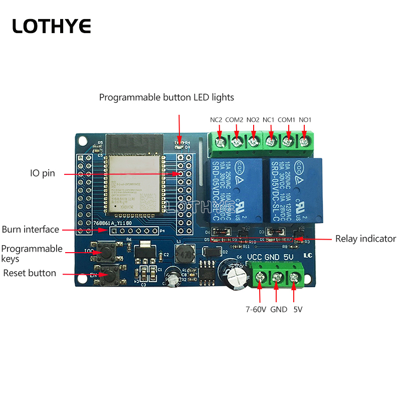 Modul Relay Wifi Bluetooth Dua - Esp32 Wifi Bluetooth Module ulasan dan harga