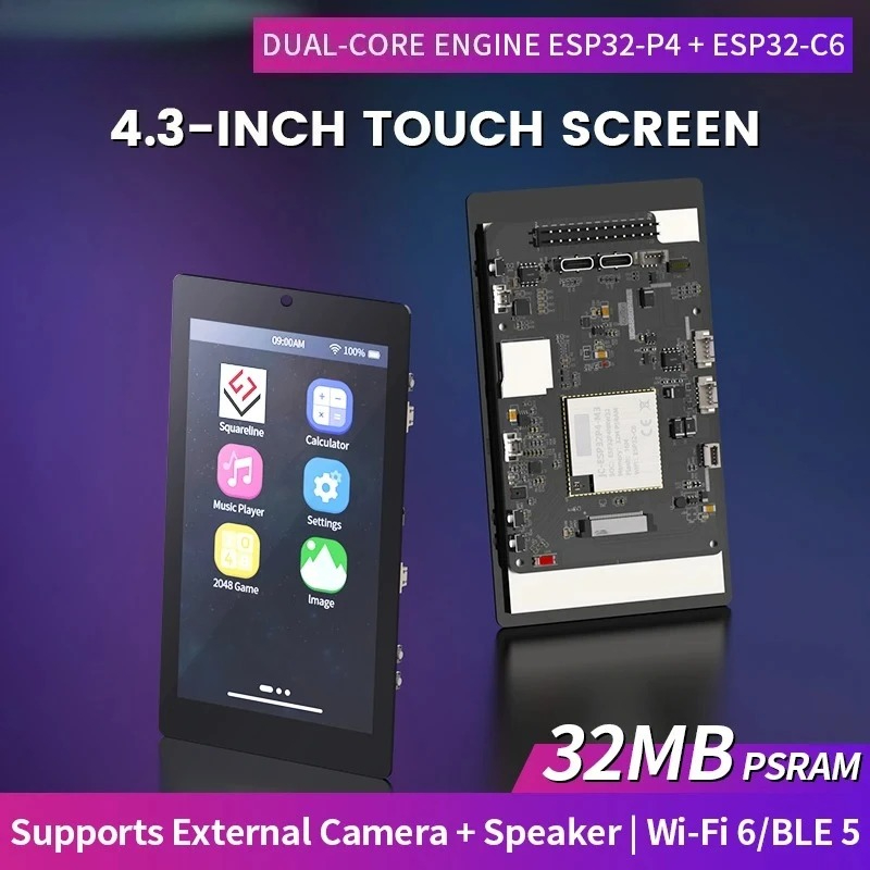 Layar Sentuh Kapasitif IPS 4,3 - Esp32 C6 ulasan dan harga